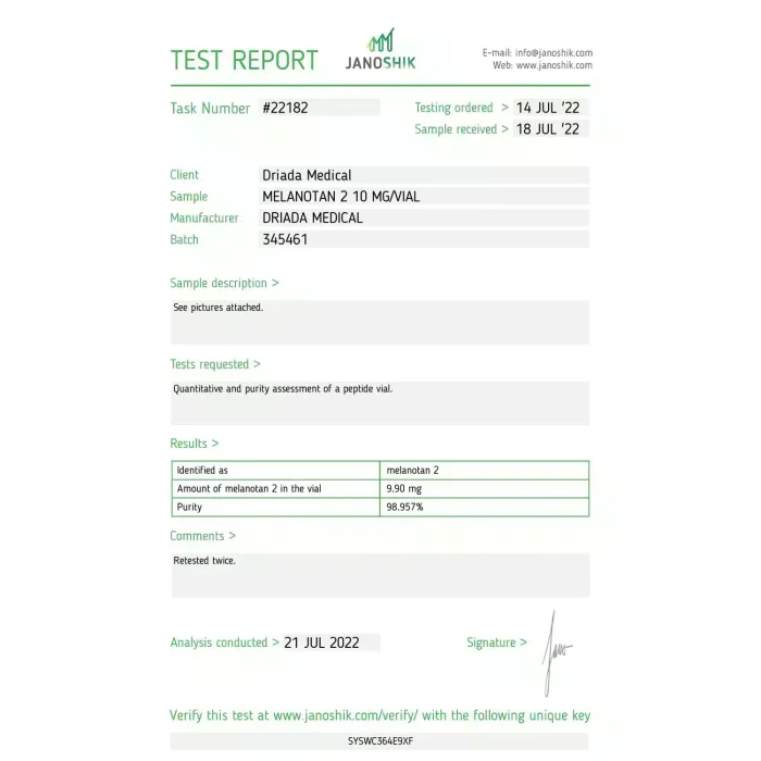 Driada Medical Melanotan