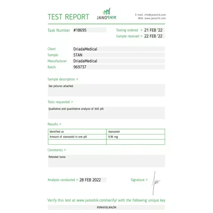 Driada Medical Stanozolol