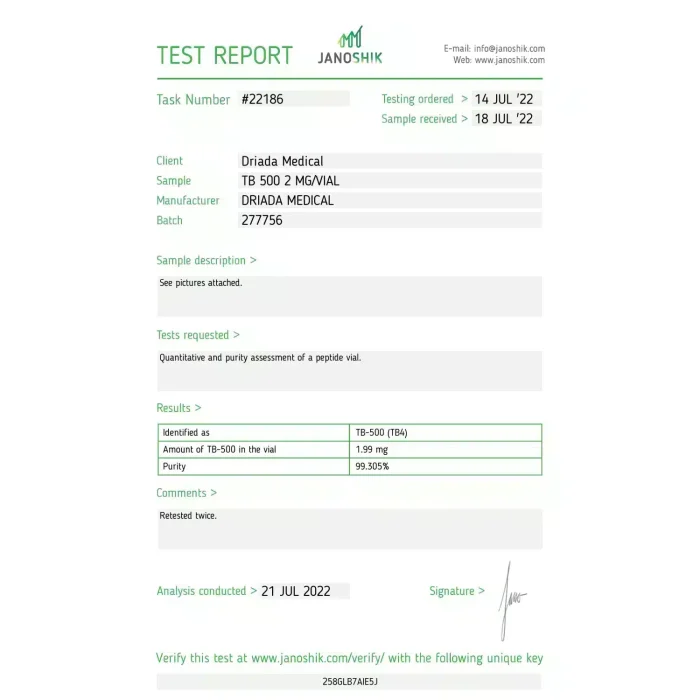 Driada Medical Tb 500