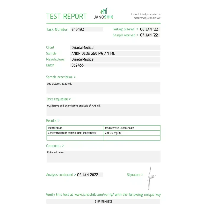 Driada Medical Testosterone Undercanoate