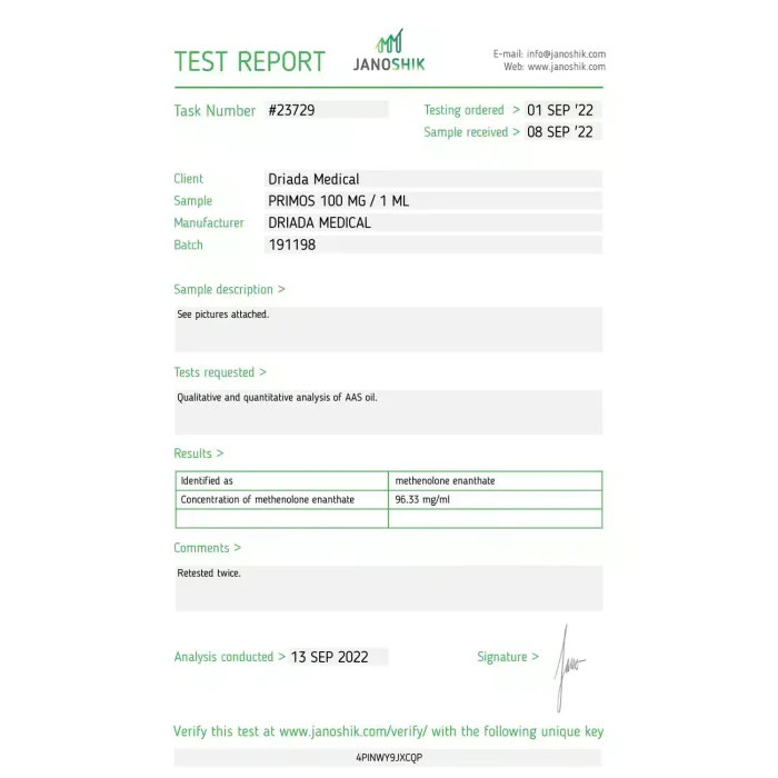 Driada Medical Primobolan