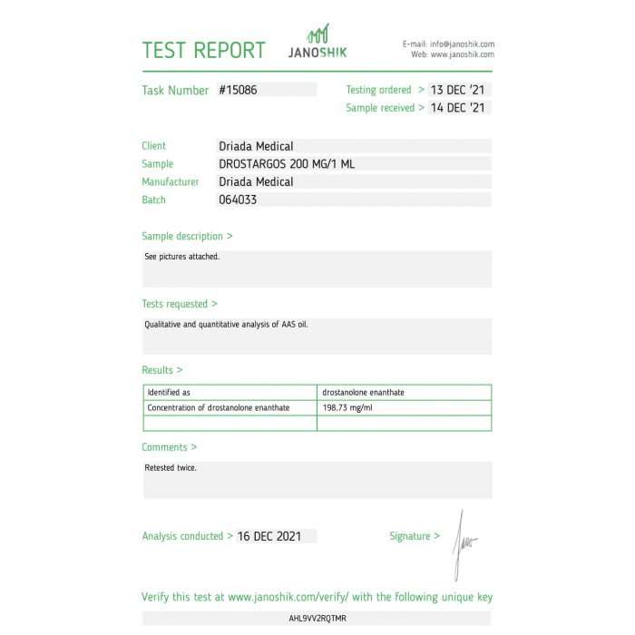 Driada Medical Masteron Enanthate