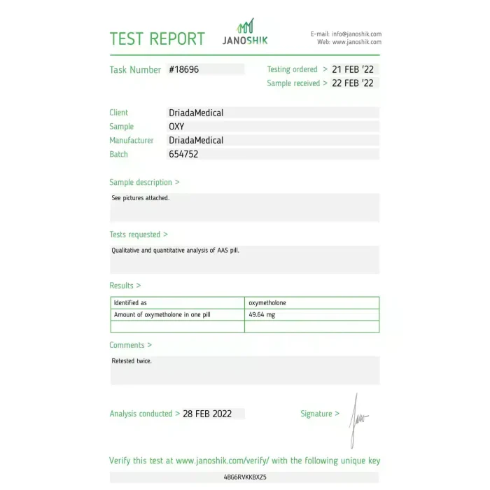 Driada Medical Oymetholone